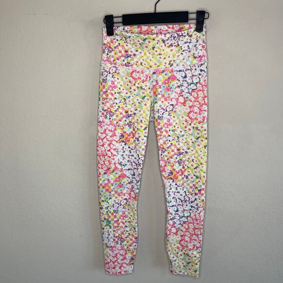 Fabletics Define PowerHold High-Waisted 7/8 Leggings in Patchwork Daisy Size XS - Picture 6 of 7
